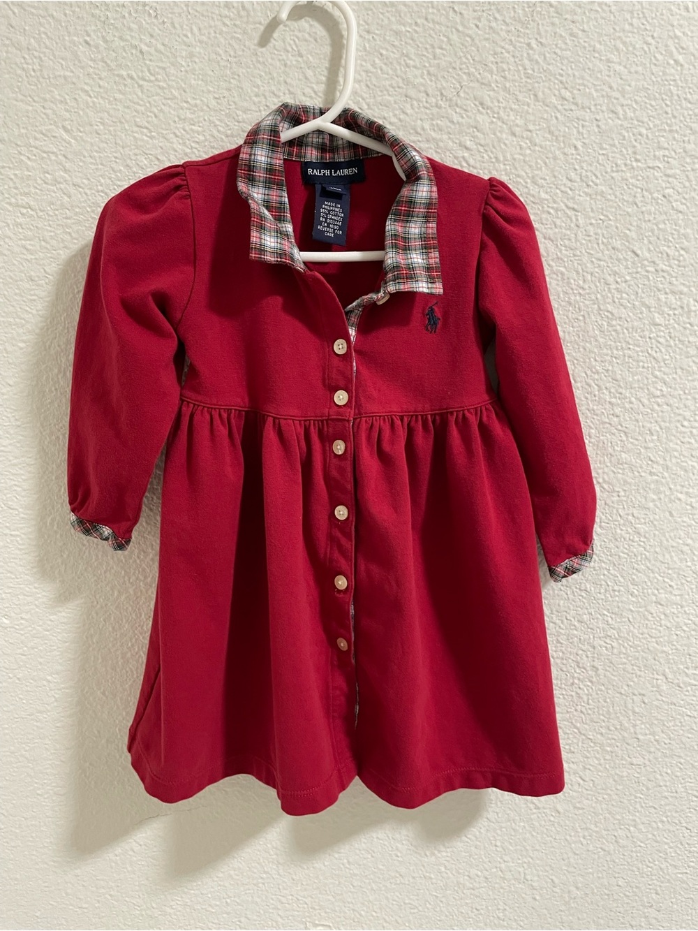 Ralph Lauren Red Polo Dress Shirt for Kids